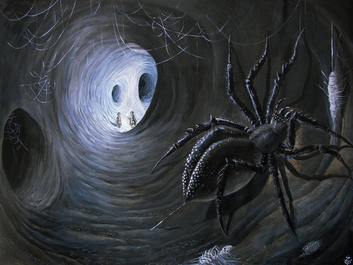 логово пауков. драук (drider). сюжет паучий источник. арагог и шелоб. сюжет паучий источник.