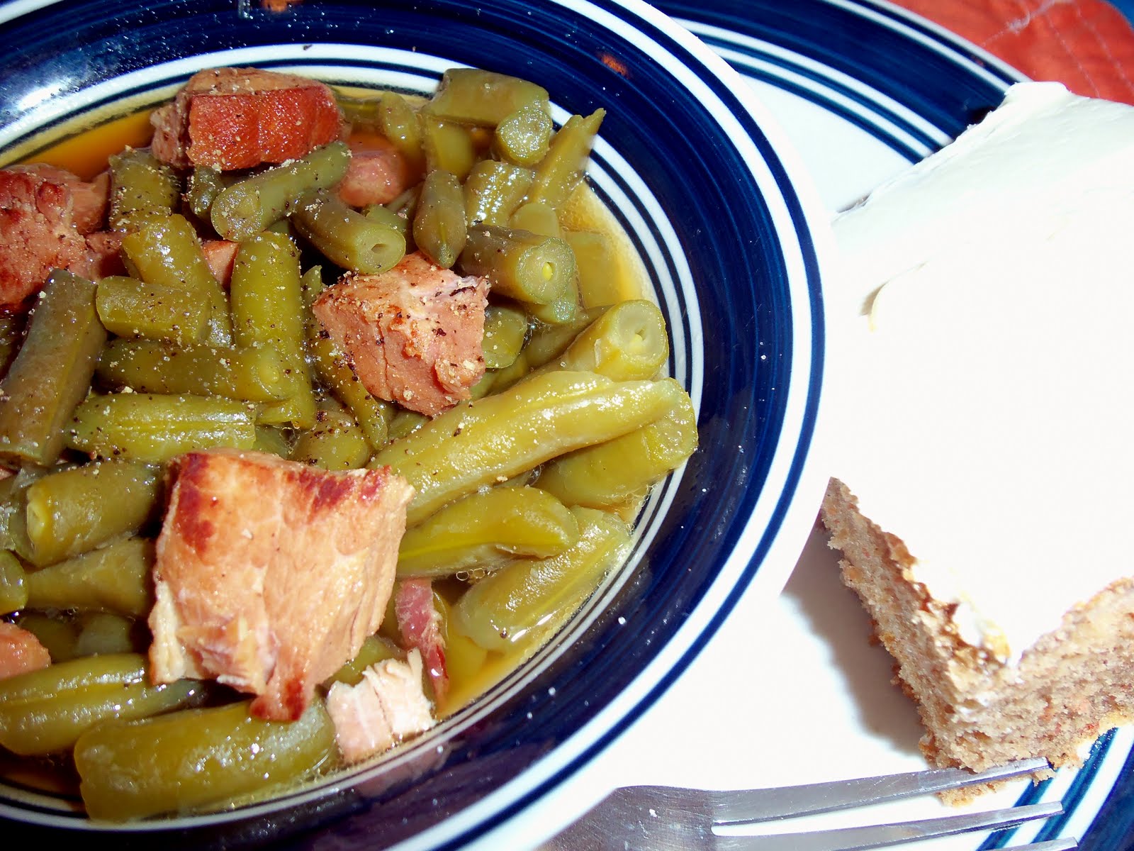 Chuckles Grill Ham and Green Beans (video)