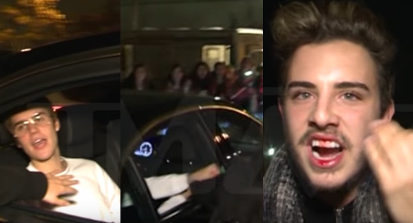 justin bieber agride fã barcelona murro cara