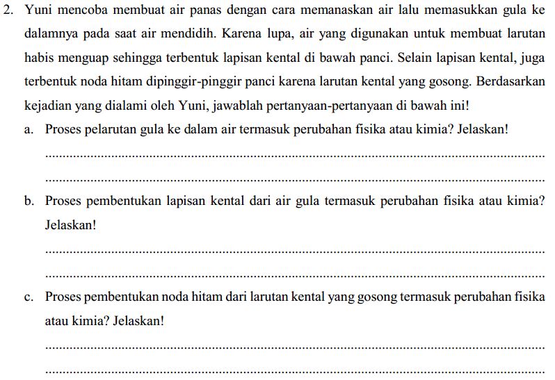 [LKS] Perubahan Fisika dan Kimia dengan Menggunakan Model