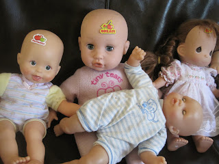 Babies with "Great" stickers