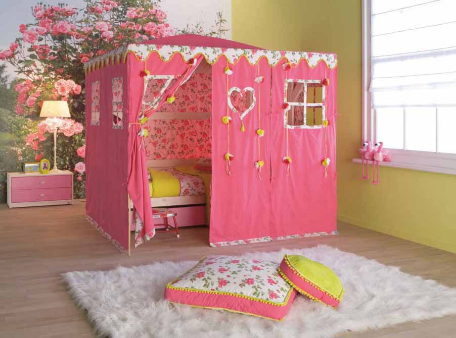 Foto Desain Kamar Tidur Anak Cewek Simple Warna Pink | Desain Rumah