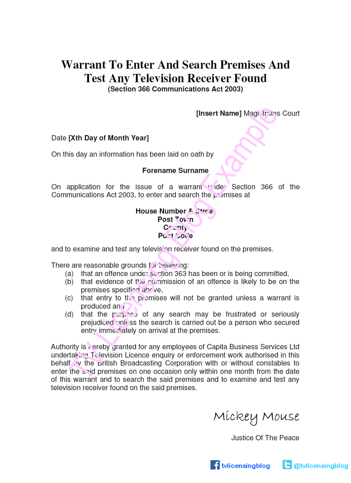 Example Warrant Arrest Letter Example Warrant Arrest Letter