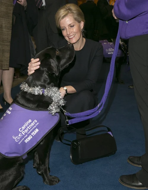 Sophie, Countess of Wessex attends the Canine Partners 25th anniversary Carol service at Guards Chapel 