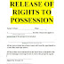 Release to the Rights of Possession - sample contract in doc form