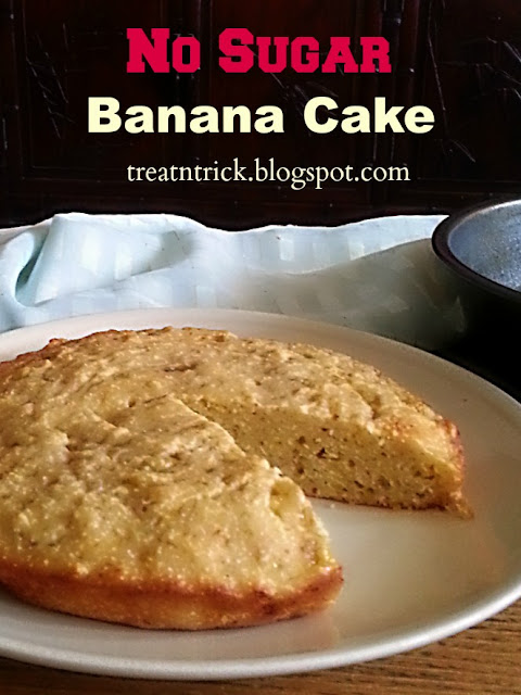 No Sugar Banana Cake Recipe @ treatntrick.blogspot.com