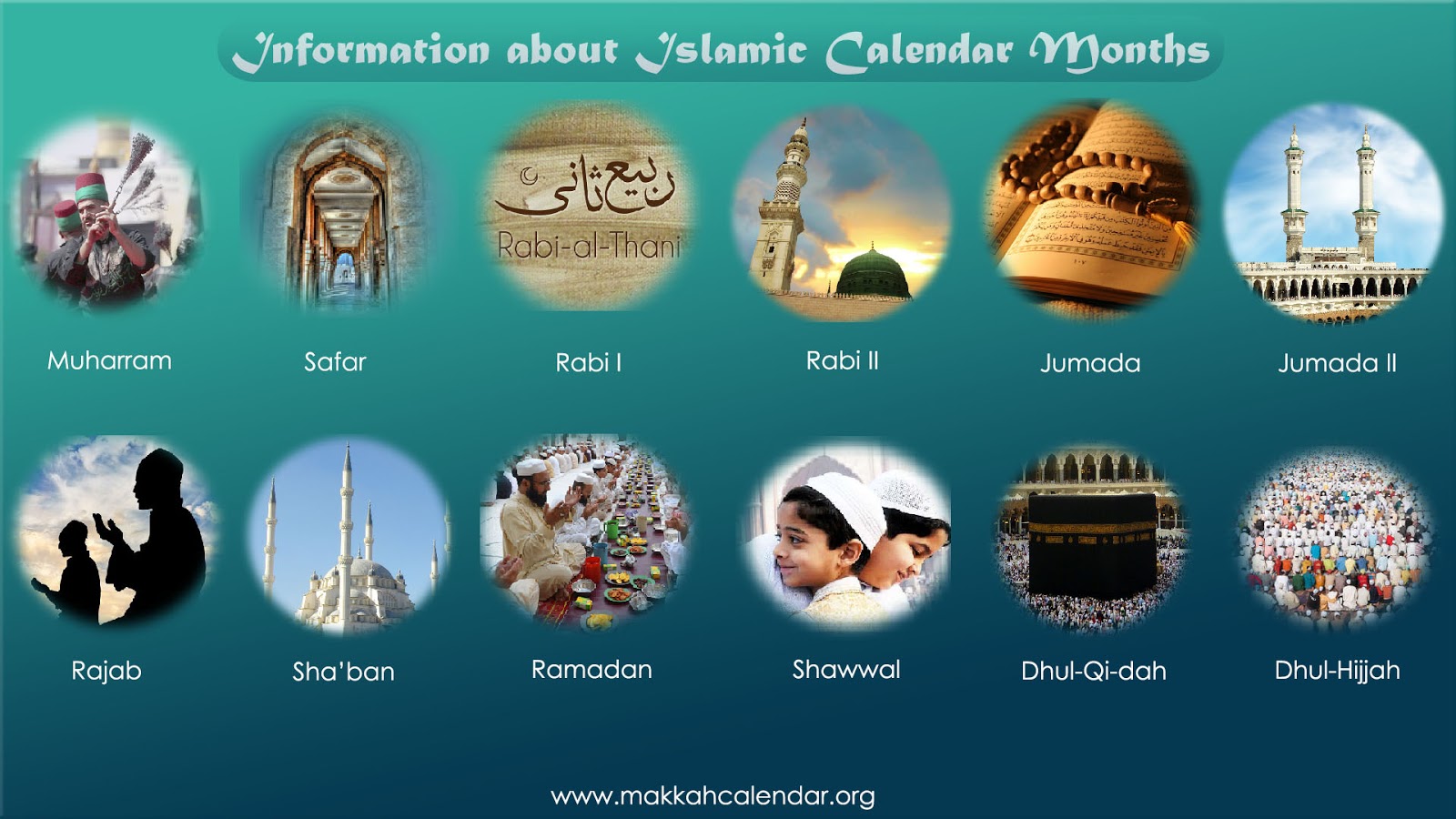 Месяцы года по мусульманский. Мусульманский лунный год. Арабский календарь. Месяцы мусульманского календаря. Исламские месяцы.