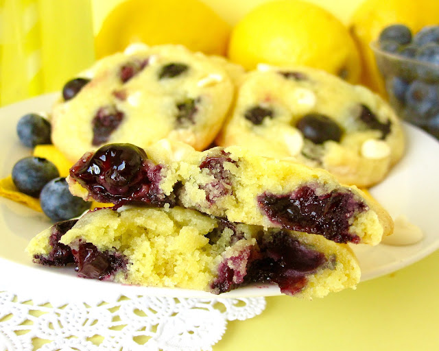 Lemon Blueberry White Chocolate Chip Cookies The Lindsay Ann