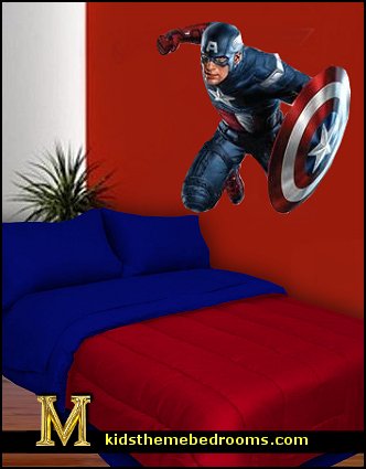 Captain America wall mural decals