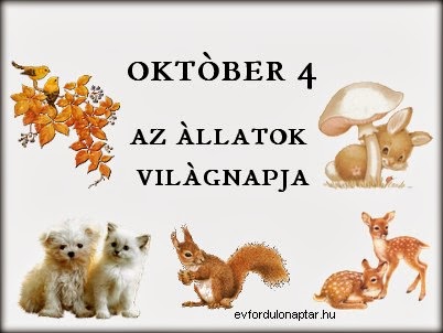 Október 4 - Az állatok világnapja