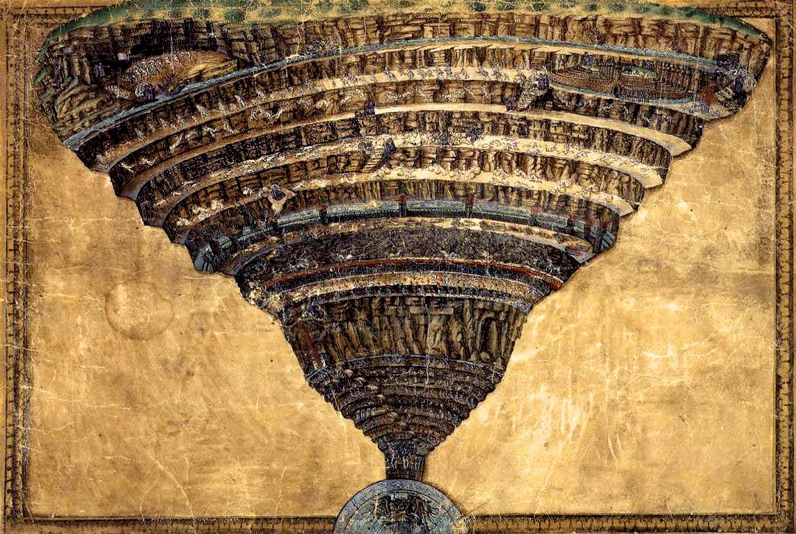 Map of Hell (La Mappa del'Inferno) by Boticelli