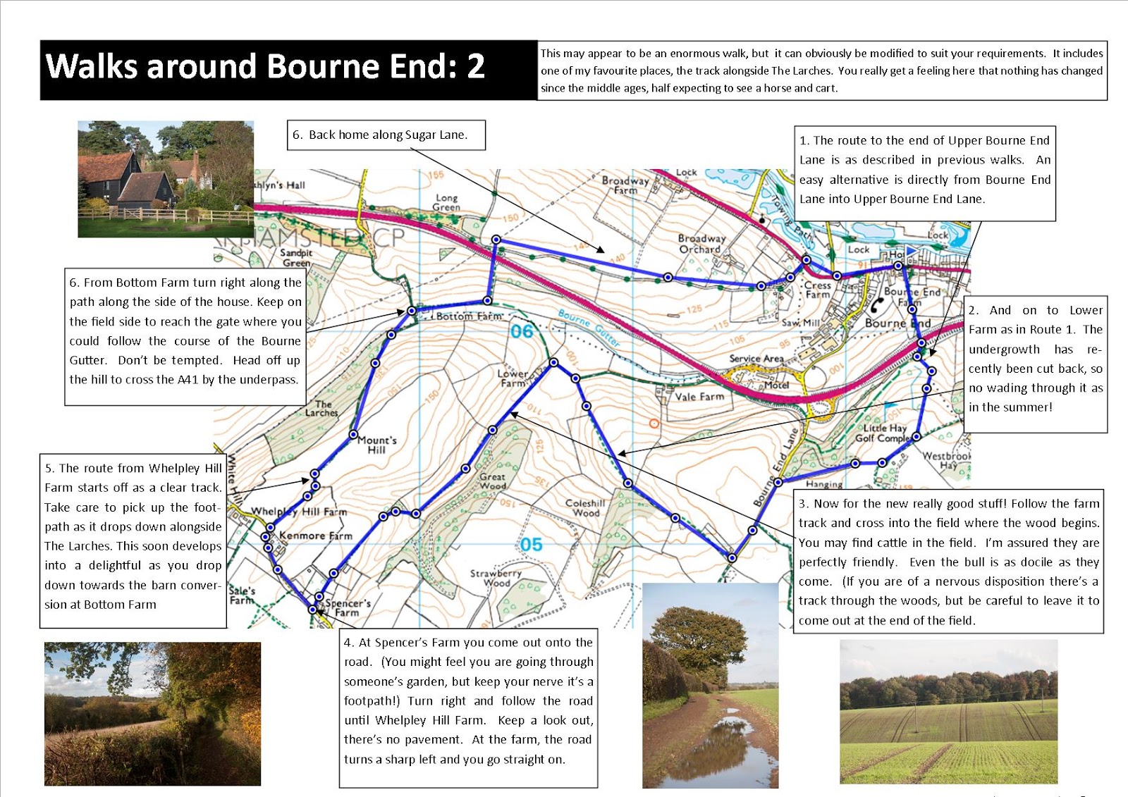 A selection of walks around the village