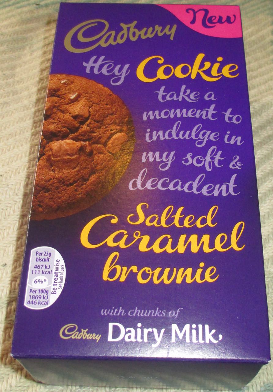 FOODSTUFF FINDS New Cadbury Cookie Salted Caramel Brownie (Asda) [By