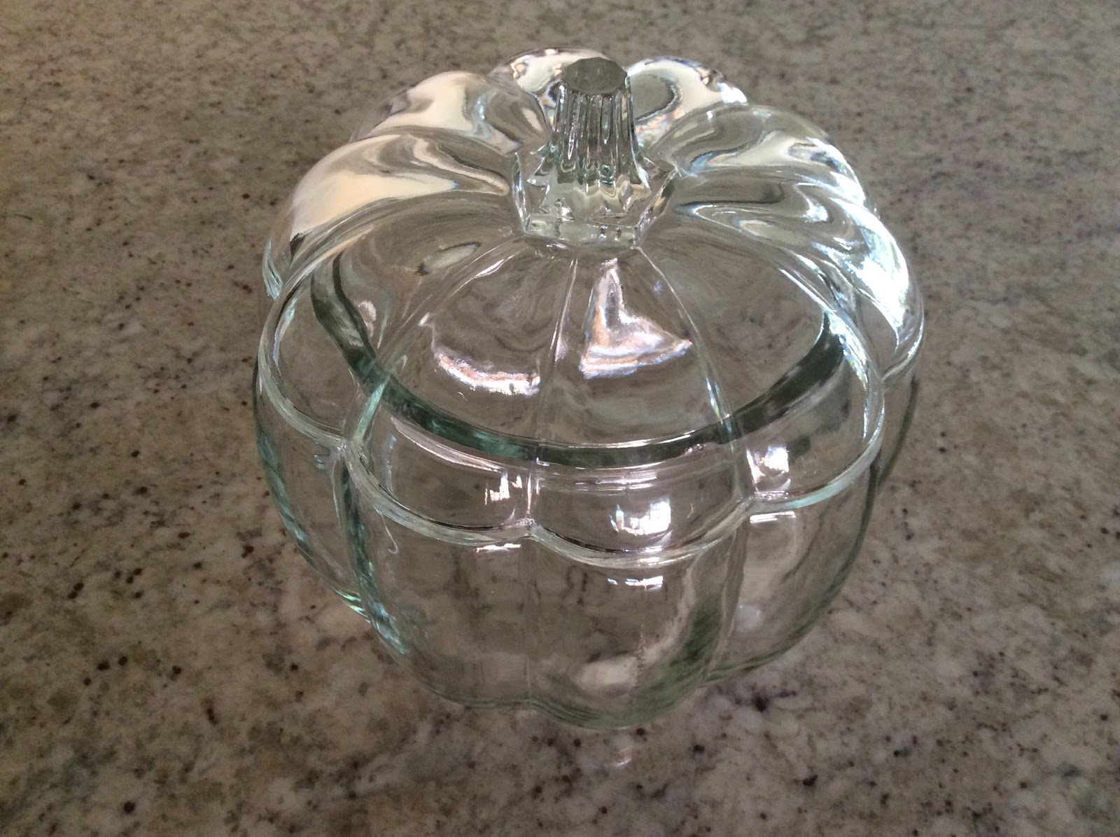 Fresh Vintage by Lisa S: Painted Glass Pumpkin Candy Jar