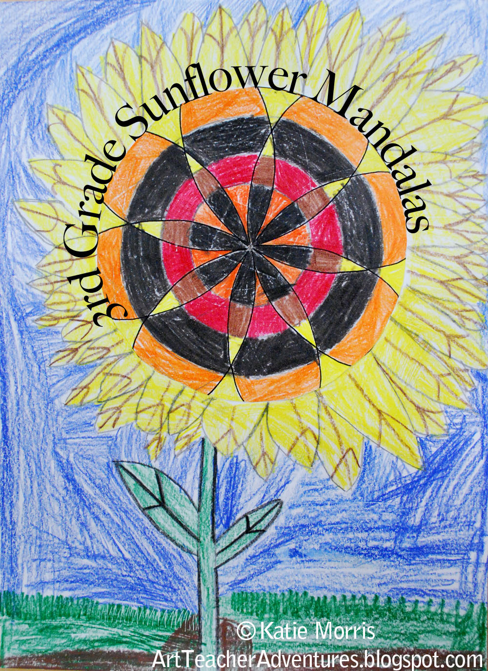 Adventures of an Art Teacher: 3rd Grade Sunflower Mandalas