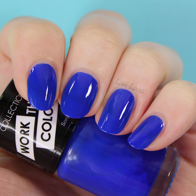 Collection Work the Colour Nail Polish - Sonic Blue swatches & review