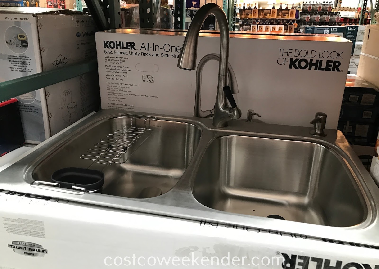 Kohler All In One Stainless Steel Sink And Faucet Kit Costco Weekender