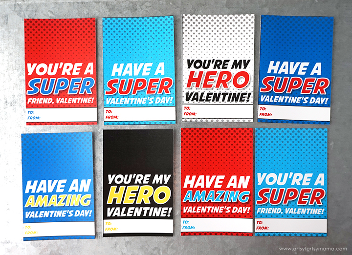 Calling all superheroes! Save the day with these Free Printable Superhero Valentines!