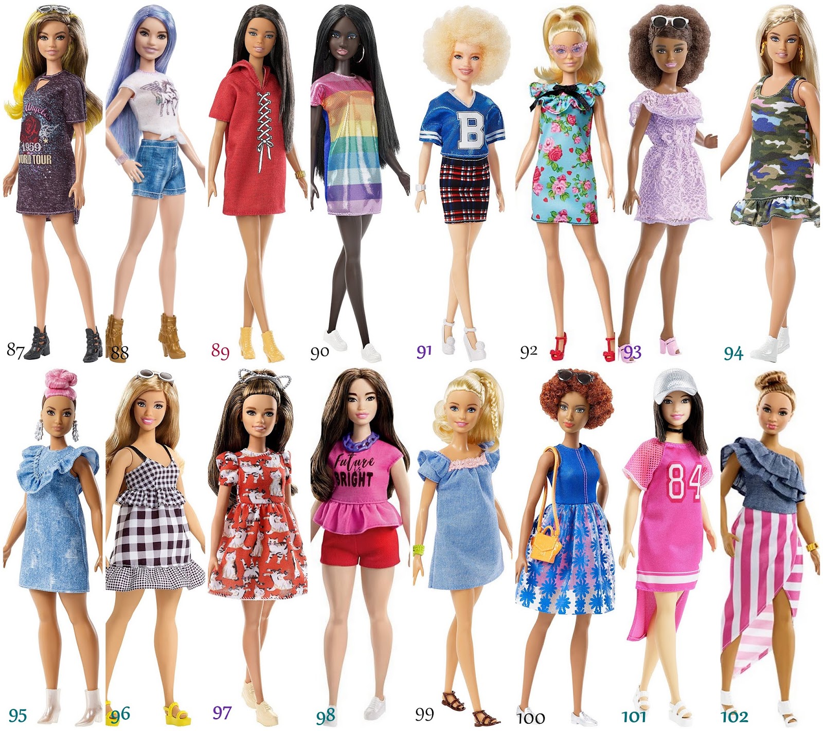 Barbie Fashionistas Dolls 2017 2018