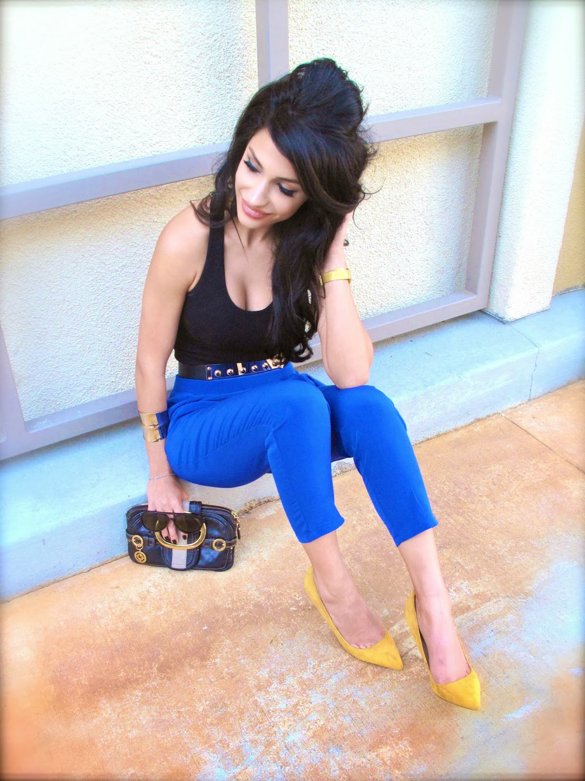 STYLE ME MONA Electric Blue Harem Pants