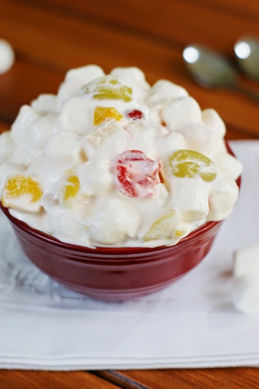 The Kitchen is My Playground: Fruit Cocktail Fluff {a.k.a. Easy Ambrosia Salad}