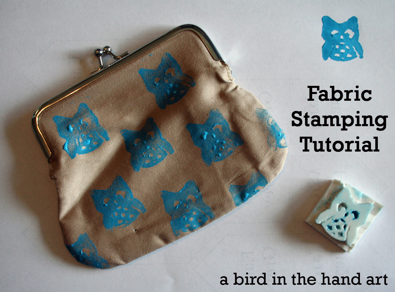 The Experimental Crafter Fabric Stamping Tutorial