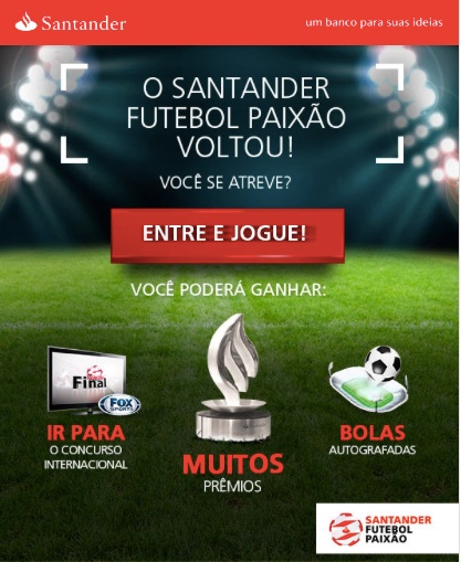 Como participar da promoção nova do Santander concorrer prêmios