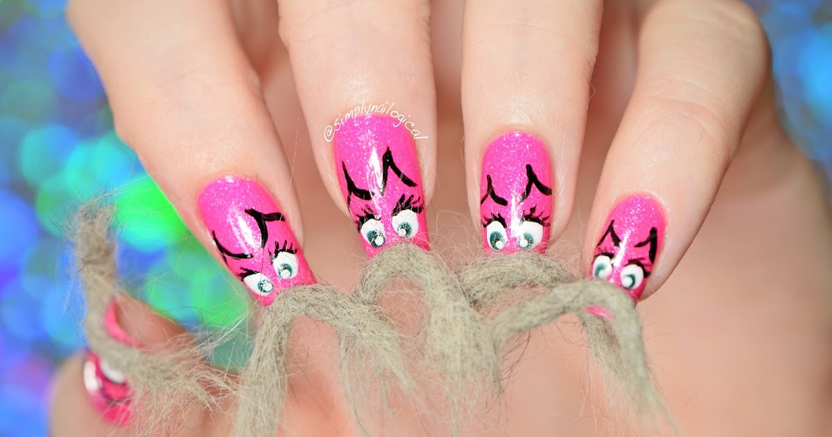 Catstache real cat hair nails for Movember - Simply Nailogical