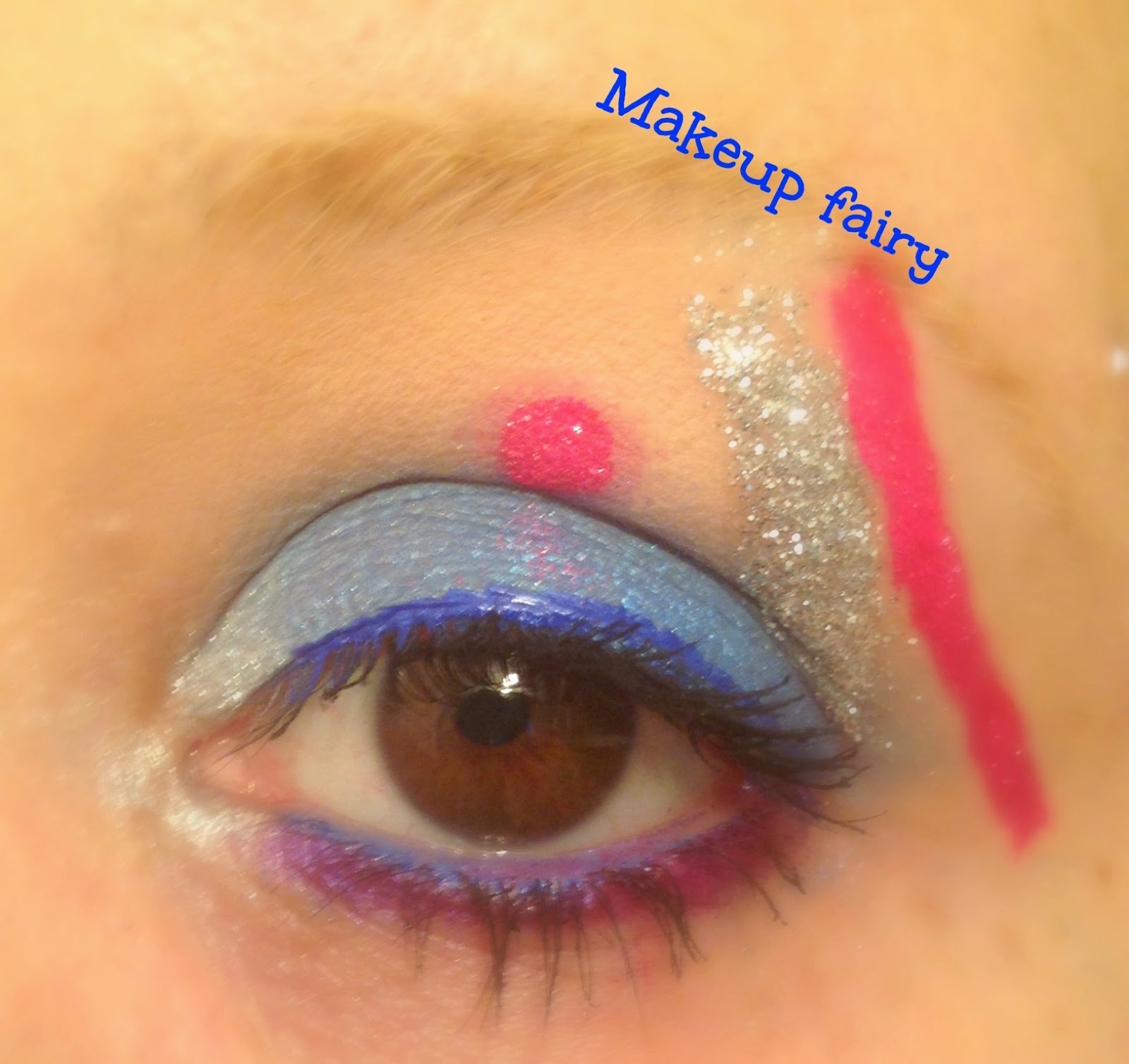 Tinklesmakeup eye makeup look 80's icon series 1 Cyndi Lauper