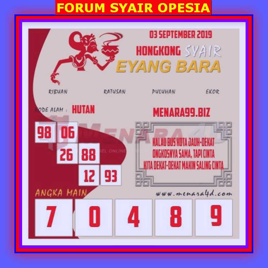 1 New Message) Kode Syair Hongkong 3 September 2019 - Forum Syair Togel  Hongkong Singapura Sydney