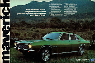 propaganda Ford Maverick - 4 portas - 1973, Ford Willys anos 70, carro antigo Ford, década de 70, anos 70, Oswaldo Hernandez,
