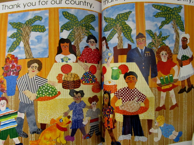 Quilted Picture Book Illustration for "Red, White and Blue" by Debbie Clement photo of: Quilted Picture Book Illustration for "Red, White and Blue" by Debbie Clement