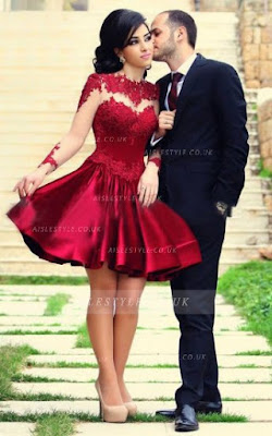 http://www.aislestyle.co.uk/illusion-jewel-neck-lace-bodice-aline-pleated-satin-ruby-red-short-prom-dress-with-long-sleeves--p-6139.html