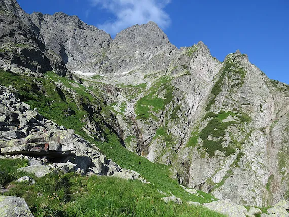 Widok na Mięguszowiecki Kocioł bandzioch
