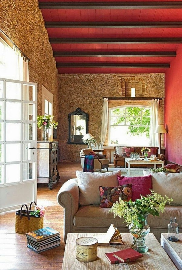 Living room rustic design