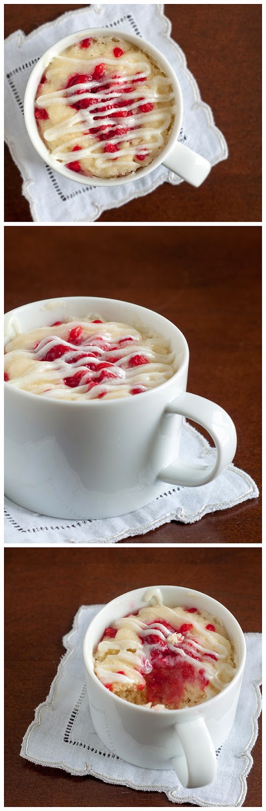 Raspberries & Sour Cream Mug Cake Food Berry