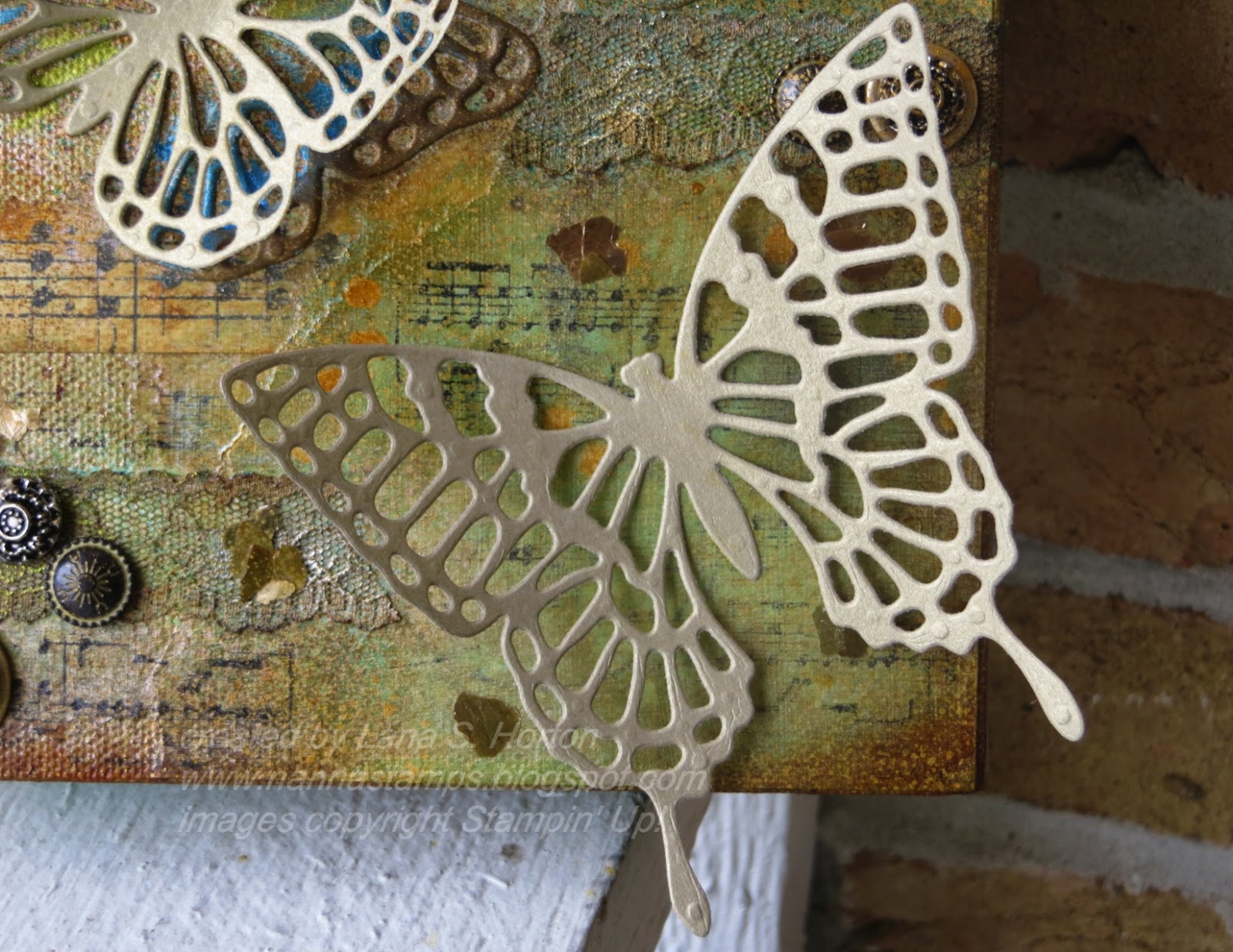 Stamping with Nanna: More Details About my Butterflies Mixed Media Art ...