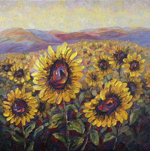 Artists Of Texas Contemporary Paintings and Art Commissioned Sunflower