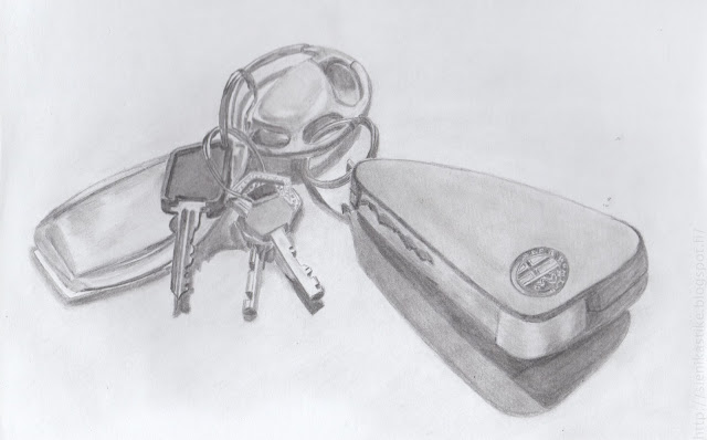 рисунок ключей простым карандашом