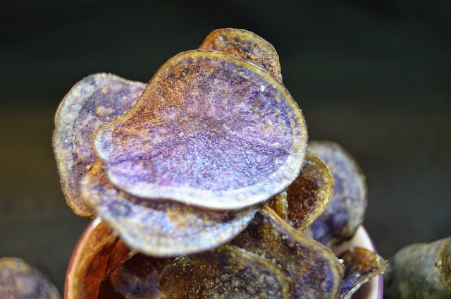El Rincón de la Mariposa: Chips de Patatas Moradas
