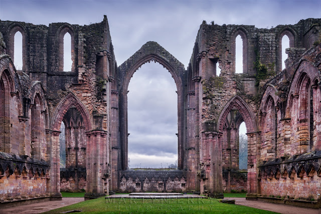 Remains of the huge Cistercian monastary at Fountains Abbey