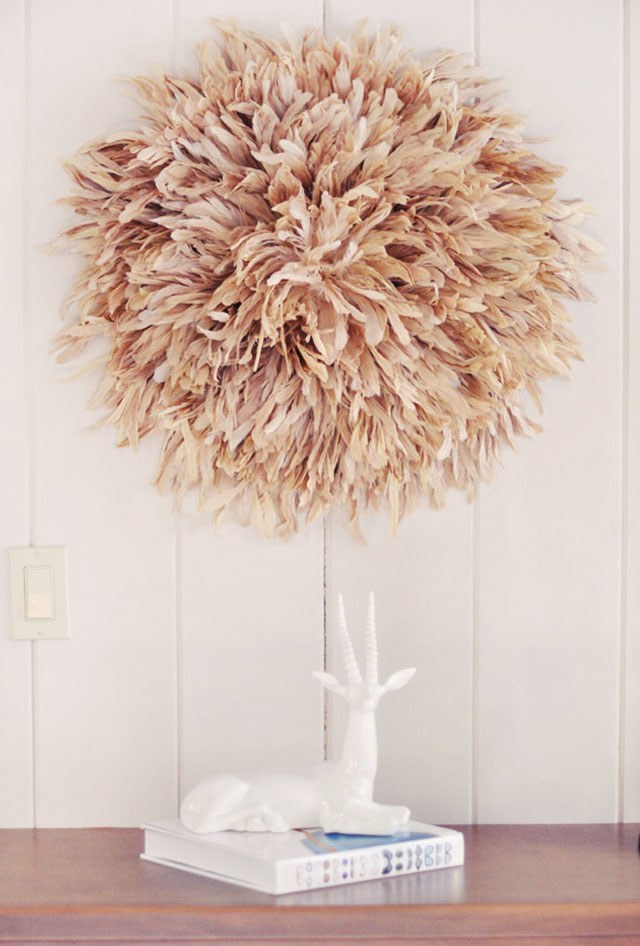 Feather Wall Art DIY African Juju Hat Tutorial