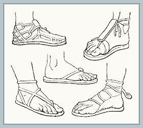 antiguo calzado romano