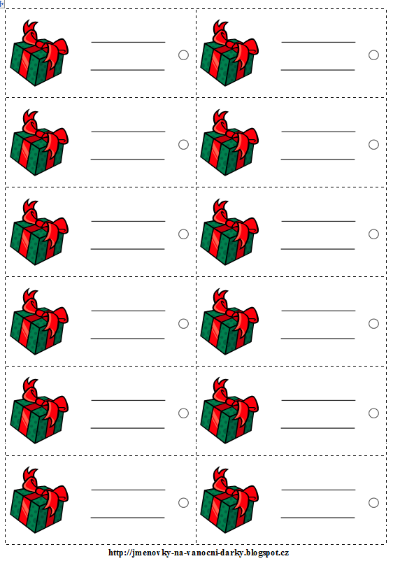 Jmenovky Na Dárky - Vzory Ke Stažení: Jmenovky Na Dárky 13 CF8