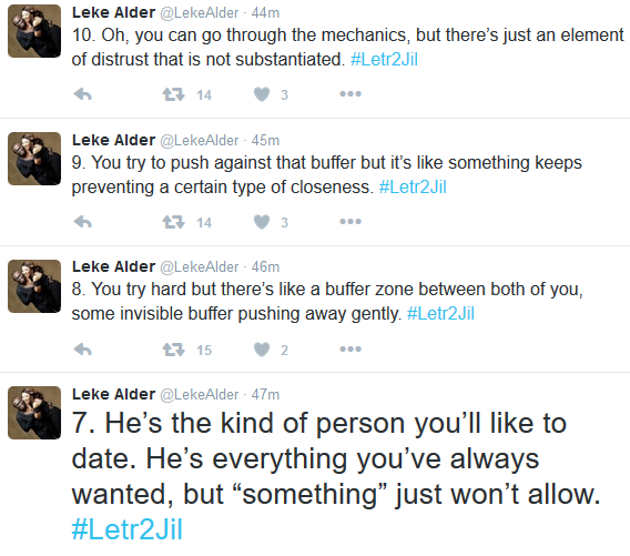 'If A Relationship Is Not Going To Work, You Somehow Know' - Leke Alder Writes Powerful Letter To Jil (Women)