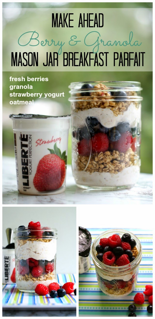 Berries and granola come together to make this fresh parfait! | thetwobiteclub.com | #yogurtperfection #makeahead #healthy #ad