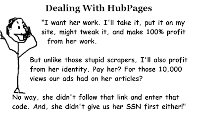 Why dealing with HubPages is worse than dealing with scrapers cartoon