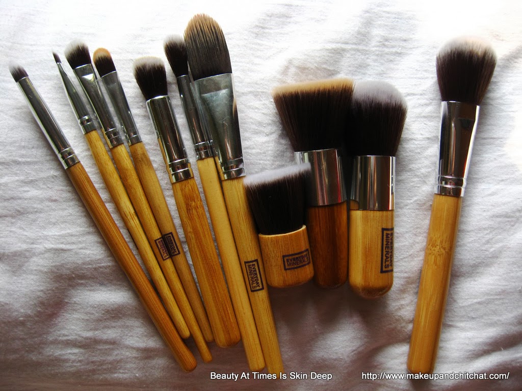 11 Piece Bamboo Brush Kit Review Part 1 Face brushes.