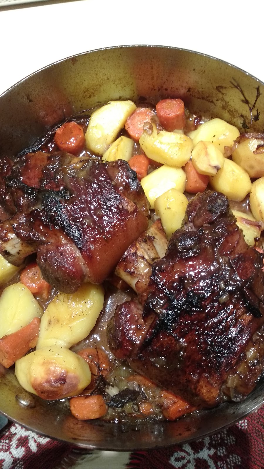 Recettes d' Eveline Jarret de porc braisé ou Waedele