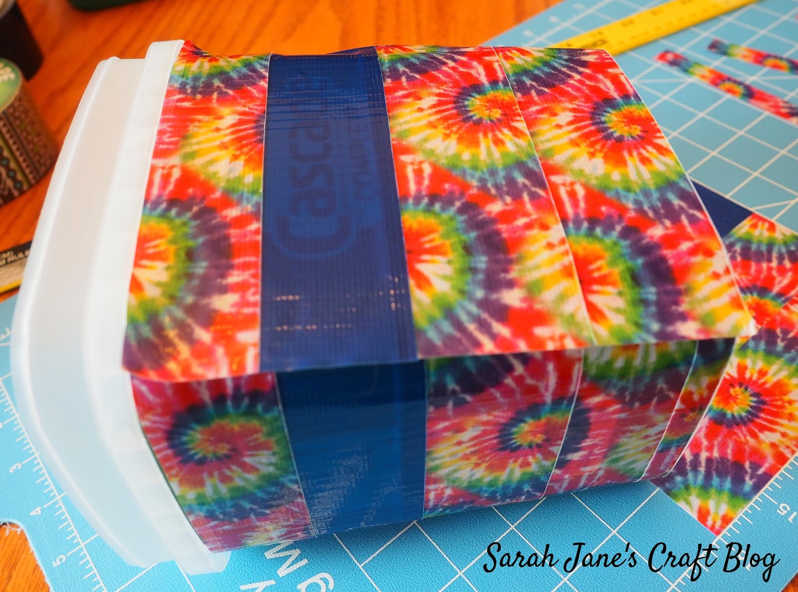 Dishwasher Pod Mini Trash Can (or Storage Canister) with Duct Tape